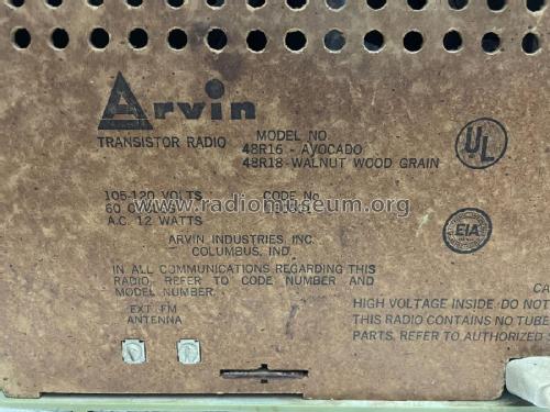 Electric Transistor Solid State 48R16, 48R18; Arvin, brand of (ID = 2854745) Radio