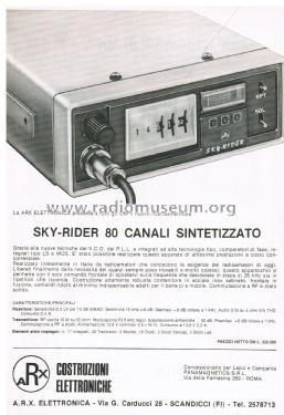 Ricetrasmettitore 80 Canali Sintetizzato Sky-Rider; ARX Elettronica; (ID = 2802820) Amat TRX
