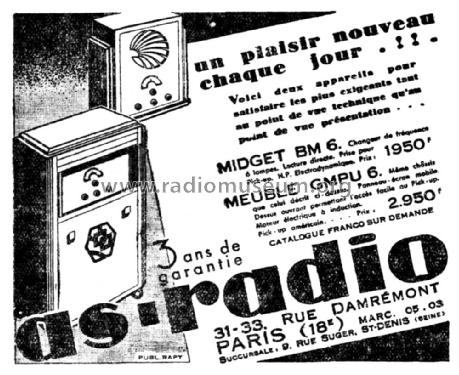 Midget BM6; As-Radio; Paris (ID = 2022312) Radio