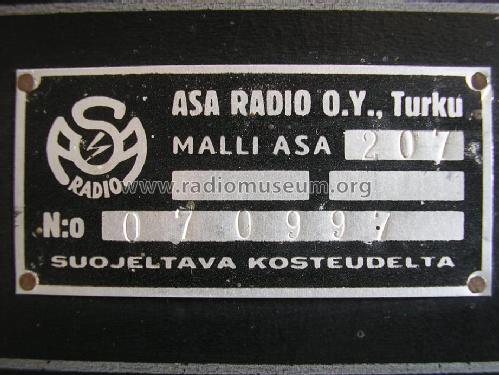 207; Asa Radio Oy; Turku (ID = 1432939) Radio