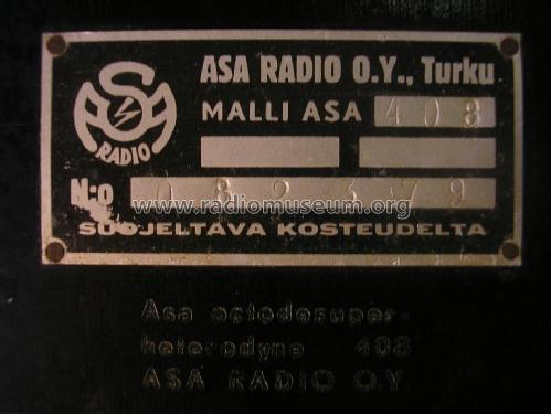 408; Asa Radio Oy; Turku (ID = 1076472) Radio