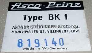Prinz BK1; ASCO - Arthur (ID = 578758) R-Player