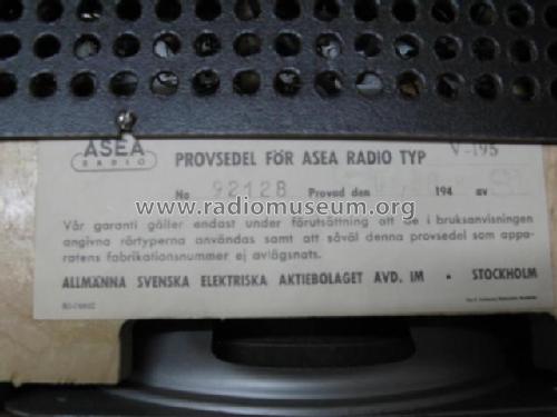 V 195; ASEA, Stockholm (ID = 2122485) Radio