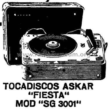 Fiesta Electrófono SG-3001; Askar, Ascar; Irún (ID = 2444452) R-Player