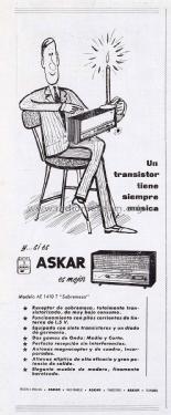 Sobremesa AE-1410-T; Askar, Ascar; Irún (ID = 1810108) Radio