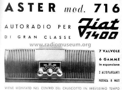 716; Aster Radio A.S.T.E. (ID = 1735722) Car Radio