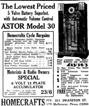 30 AA-B; Astor brand, Radio (ID = 2056338) Radio