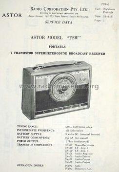 Sportster Transistor Seven FSW; Astor brand, Radio (ID = 1407932) Radio