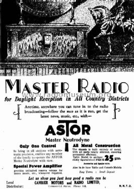 Master Neutrodyne ; Astor brand, Radio (ID = 2155635) Radio