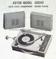 Solid State Stereophonic Record Player GD049-A; Astor brand, Radio (ID = 1429929) Reg-Riprod