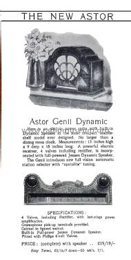 Genii Dynamic X; Astor brand, Radio (ID = 2582667) Radio