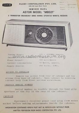 MB021 ; Astor brand, Radio (ID = 2830920) Radio
