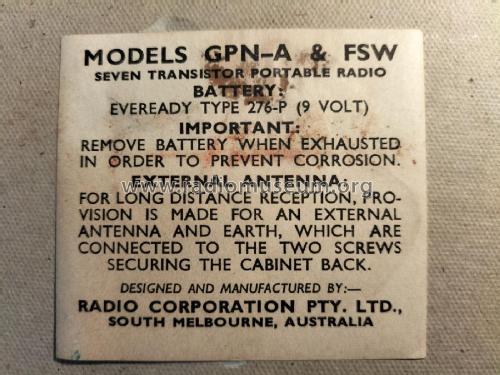 Sportster Transistor Seven FSW; Astor brand, Radio (ID = 2714125) Radio