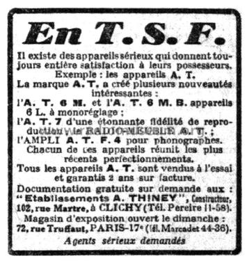 AT6M; AT A.T., marque, Éts (ID = 2066039) Radio