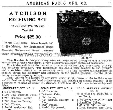 Atchison Two-Stage Audio Amplifier Type S-6; Atchison Radio & (ID = 1486323) Ampl/Mixer