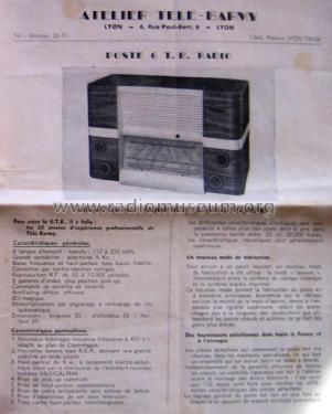 6TB; Atelier Télé-Barmy; (ID = 1960329) Radio