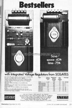 Integrated Power Voltage Regulator L036; ATES; L’Aquila, (ID = 1989984) Aliment.