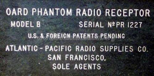 Oard Phantom Receptor ; Atlantic-Pacific A-P (ID = 2269542) Radio