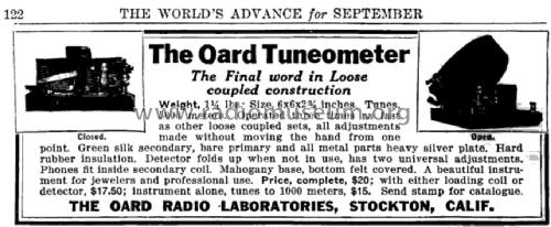 Oard Tuneometer ; Oard Radio (ID = 1726847) Galena