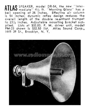 DR-54 ; Atlas Sound Corp.; (ID = 1135561) Speaker-P