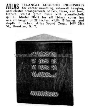 Model TR-12 ; Atlas Sound Corp.; (ID = 1189429) Speaker-P