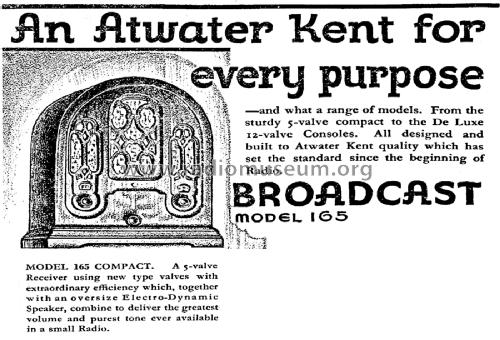165 Radio Atwater Kent Brand, C & A Odlin & Co. Ltd;, build ...