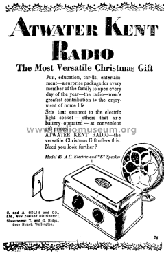 AC Electric Model 40; Atwater Kent Brand, (ID = 3048008) Radio
