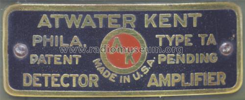 3676 TA det. & amp. ; Atwater Kent Mfg. Co (ID = 1868835) mod-past25