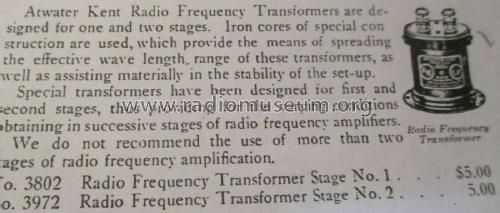 3972 RF-Transformer; Atwater Kent Mfg. Co (ID = 2429563) Radio part
