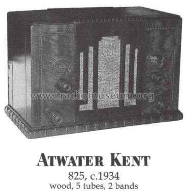 825 AC/DC; Atwater Kent Mfg. Co (ID = 1394993) Radio