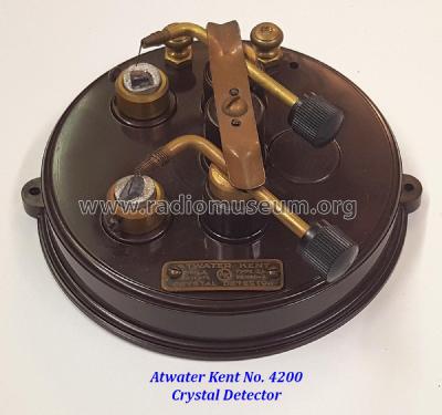 Crystal Detector Type 2A No. 4200; Atwater Kent Mfg. Co (ID = 2387329) Radio part