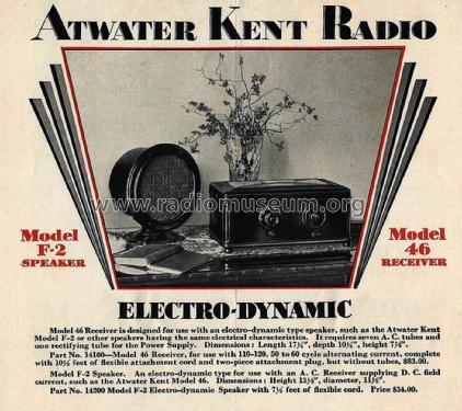 F2 table speaker; Atwater Kent Mfg. Co (ID = 2097002) Parlante