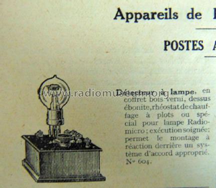 Détecteur à lampe No. 604; Au Pigeon Voyageur, (ID = 2230727) mod-pre26
