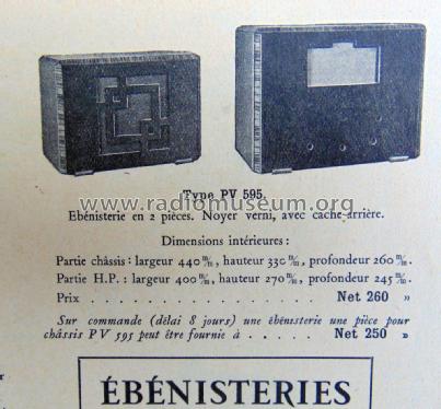 Ébénisterie Type PV595; Au Pigeon Voyageur, (ID = 2157299) Cabinet