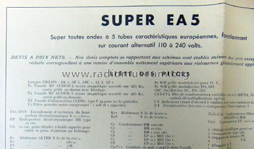 Super EA5; Au Pigeon Voyageur, (ID = 2158867) Radio