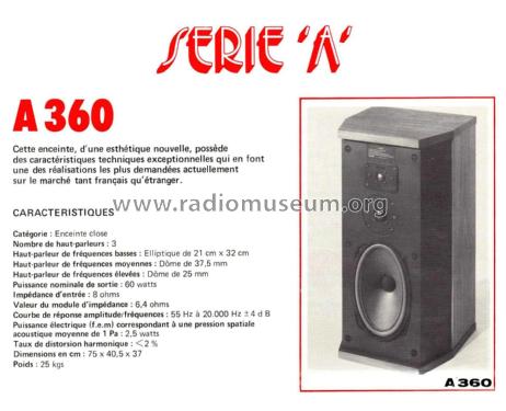 3-Way Speaker System A 360; Audax; Montreuil (ID = 1881881) Speaker-P