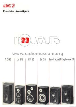 3-Way Speaker System EV 55; Audax; Montreuil (ID = 1881916) Lautspr.-K