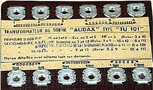 Transformateur Push-Pull pour EL84 TU101; Audax; Montreuil (ID = 1424734) Radio part