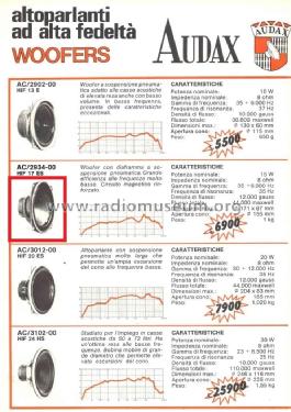 Woofer AC/2934-00 HIF 17 ES; Audax; Montreuil (ID = 3083335) Parleur
