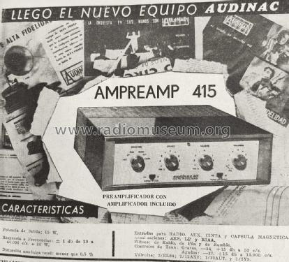 Ampreamp 415; Audinac S.A.I.C., (ID = 2575052) Ampl/Mixer