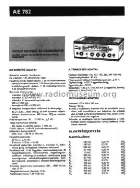 Audio Amplifier AE782; Audio Kino és (ID = 1474028) Radio