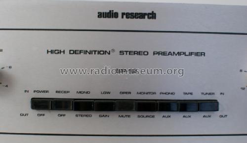 High Definition Stereo Preamplifier SP-12; Audio Research, (ID = 843757) Ampl/Mixer
