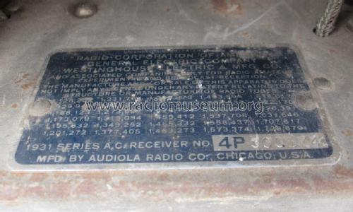 4-Tube Pentodes 31 ; Audiola Radio Co.; (ID = 2251435) Radio