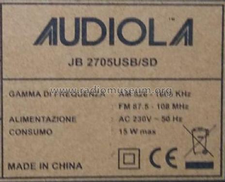 Radio AM/FM - CD JB2705 USB/SD; Audiola brand - see (ID = 2717409) Radio