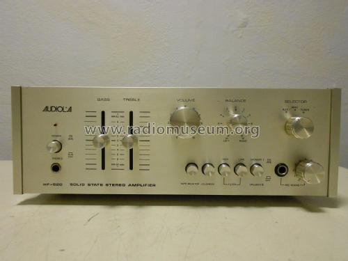 Solid State Stereo Amplifier HF-520; Audiola brand - see (ID = 2327707) Ampl/Mixer