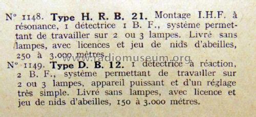 HRB21 No 1148; Au Pigeon Voyageur, (ID = 1803411) Radio