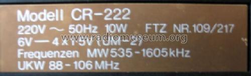 Poppy CR-222; Lehnert GmbH, Poppy; (ID = 465815) Radio