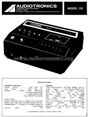 Cassette Tape Recorder 162; Audiotronics (ID = 1845666) R-Player