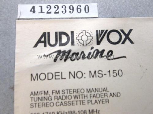 Marine MS-150; Audiovox Corporation (ID = 2839755) Radio