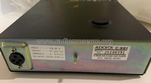 Stereo 8 C-961; Audiovox Corporation (ID = 2848349) Enrég.-R